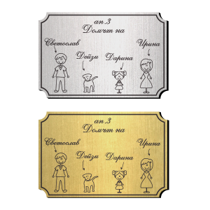 Табелка за врата семейство 2